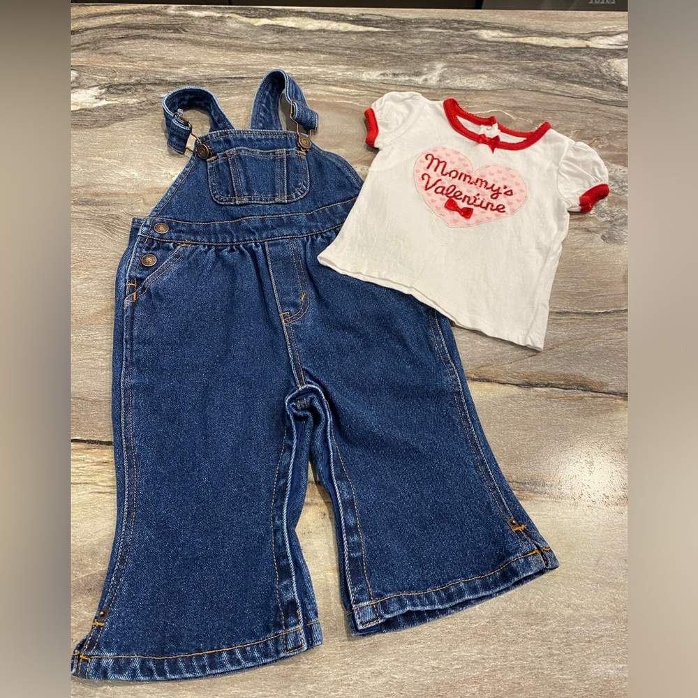 TODDLER OUTFIT WITH LEVIS OVERALLS
